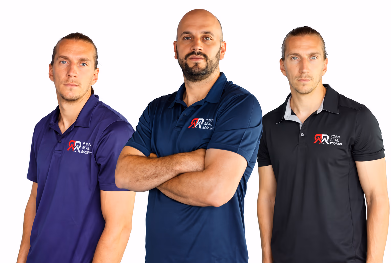 The Rudan brothers in branded polo shirts